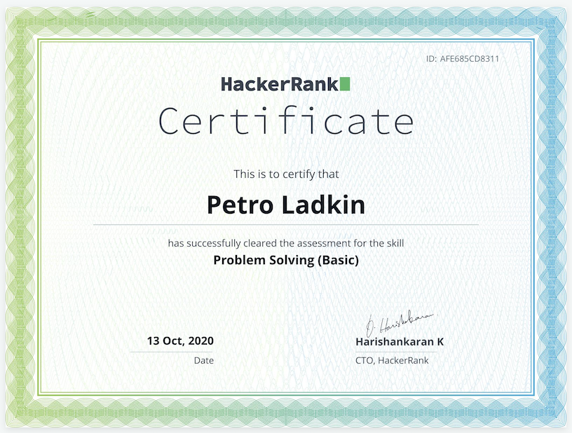 Problem Solving (Basic) Certificate